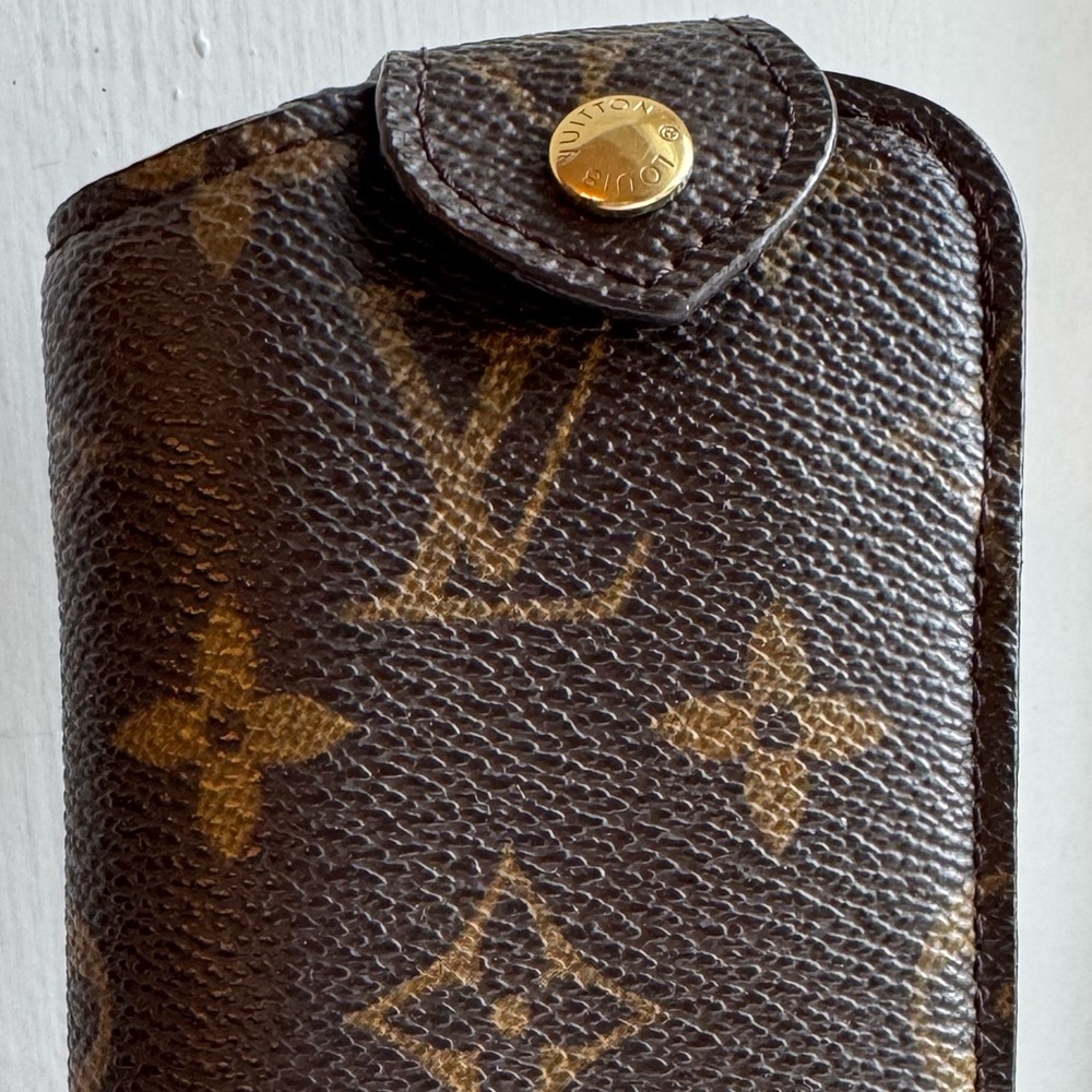 Louis Vuitton Monogram Eyewear Pouch in Dark Brown and Gold - Picture 2 of 8